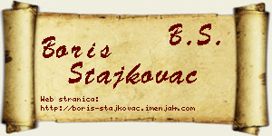 Boris Stajkovac vizit kartica